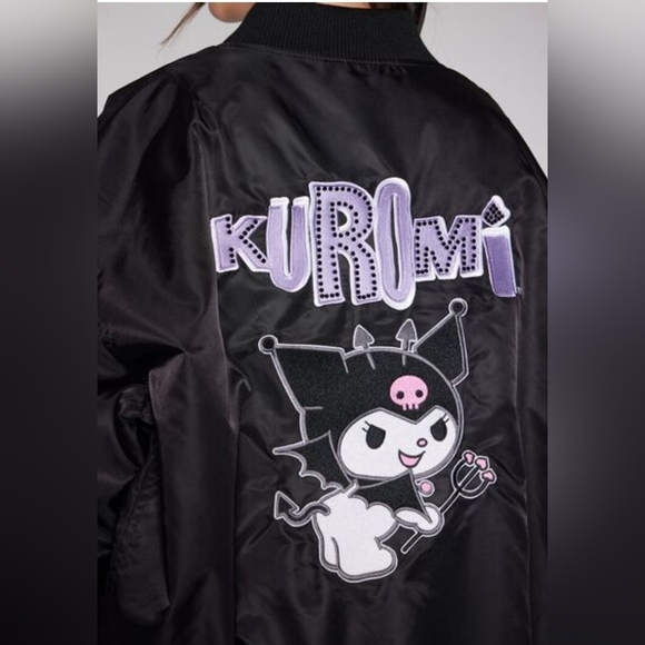 Kuromi • Hello Kitty × Forever 21 • Medium • Patch Bomber Jacket - Picture 2 of 7